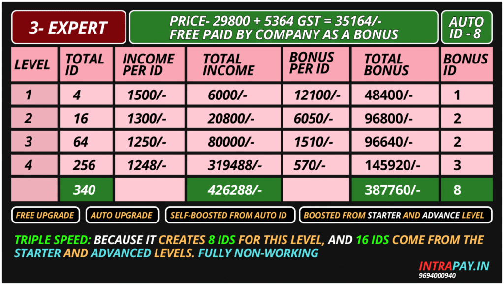 Expert autopool matrix Intrapay